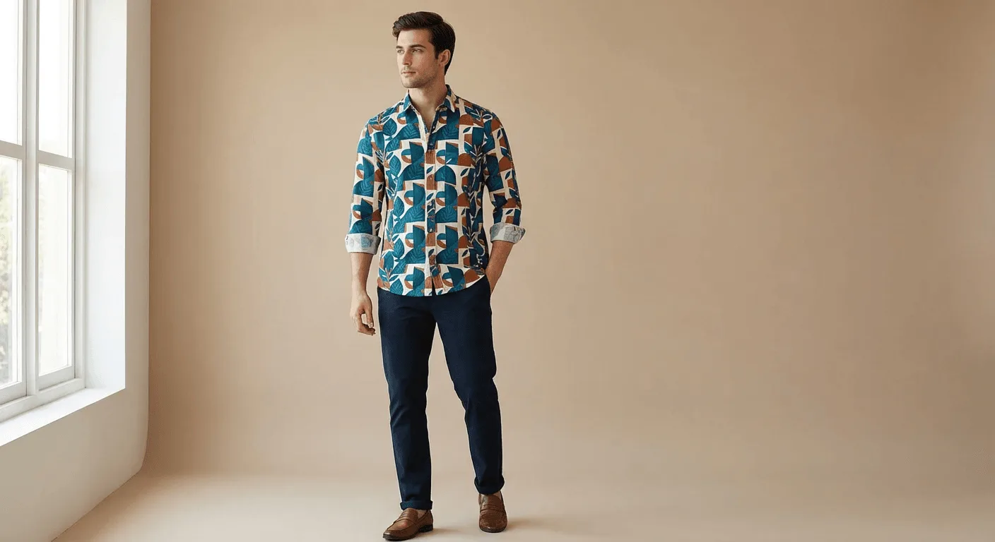 Men Printed Cotton Shirts