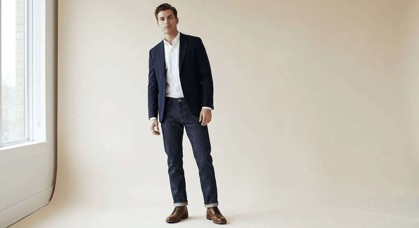 Men’s Dark Blue Denim Jeans